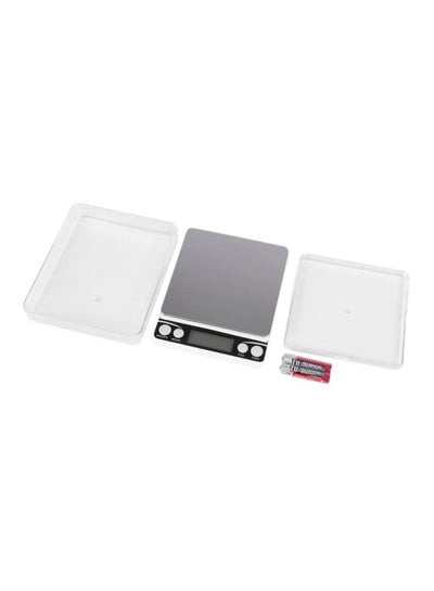 Digital Electronic Scales Silver/White/Black 10.2x12.5x2centimeter