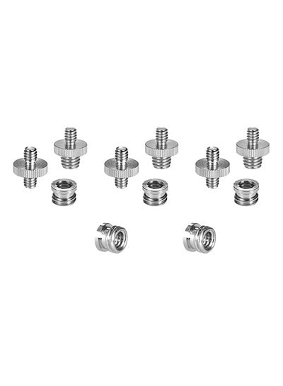 Pack Of 11 Threaded Screws Set For Tripod Silver