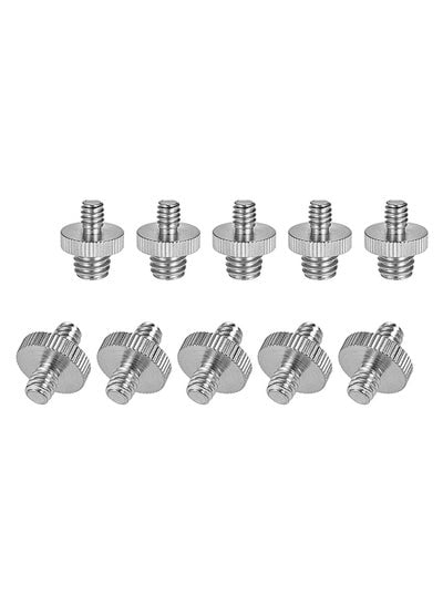10-Piece Threaded Screw Mounting Adapter Set Silver