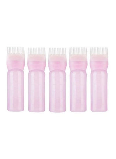 5-Peice Hair Dye Bottle Set Pink 5x120ml