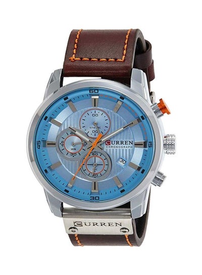Men's Leather Analog Watch 8291