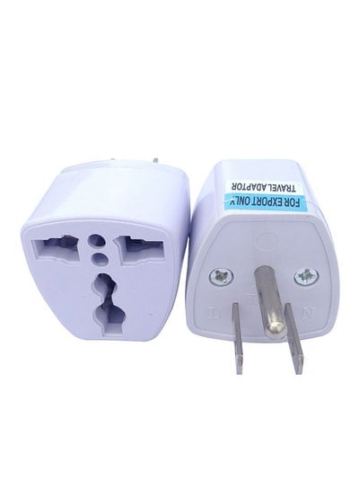 AC Power Converter Plug Adapter Connector White