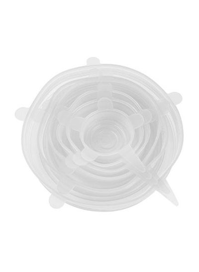 Set Of 6 Kitchen Pan Lid Cover White 8centimeter
