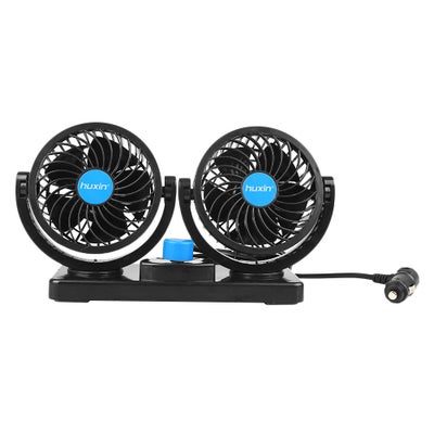 Double Head 360° Rotating Cooling Fan