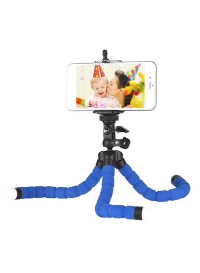 Octopus Designed Tripod Stand Holder With Smartphone Clip Black/Blue