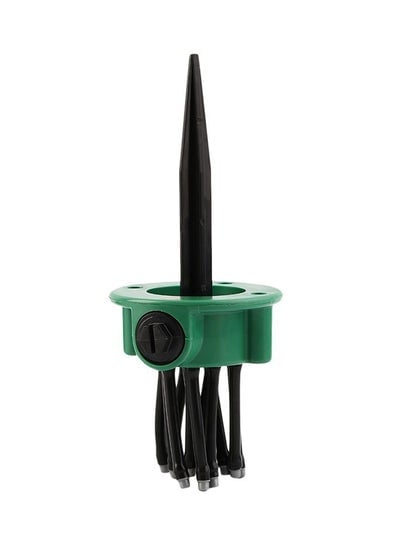 Automatic 360 Degree Multi Head Lawn Sprinkler Black/Green 10 x 9centimeter