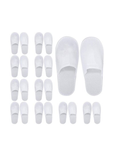 24-Pairs Disposable Bath Slippers White