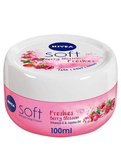 Soft Freshies Moisturizing Cream, Berry Blossom Jar 100ml