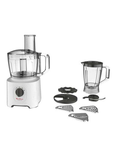 EASY FORCE  Food Processor Easy To Use Ideal For Beginners 6 Attachments Over 25 Different Functions 2.4 L 800 W FP247127 White/Clear