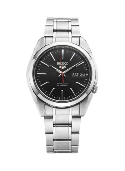 Men's Round Shape Stainless Steel Analog Wrist Watch 37 mm - Silver - SNKL45J1
