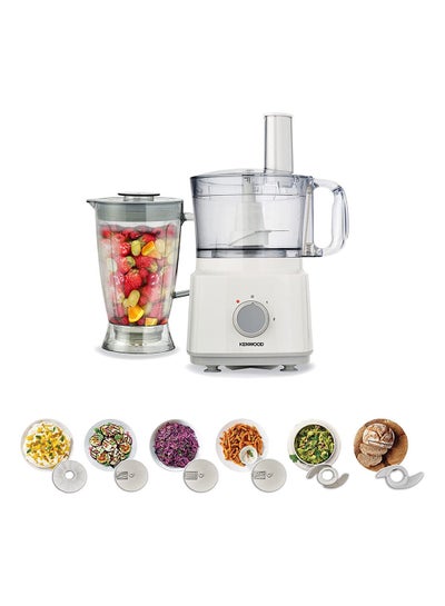 Food Processor Multi-Functional With 3 Interchangeable Disks, Blender, Whisk, Dough Maker 1.8 L 750.0 W FDP03.C0WH White
