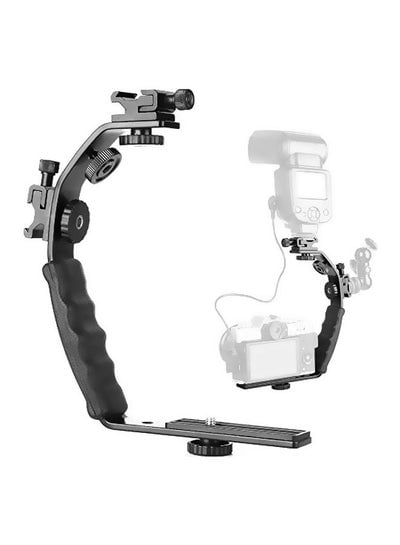 L-Shaped Camera Bracket With Stand Black