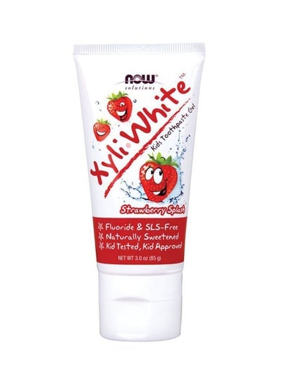 Pack Of 4 Xyli White Strawberry Splash Toothpaste Gel 4x85grams