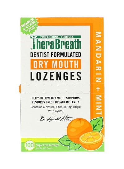 Pack Of 100 Mandarin Mint Dry Mouth Lozenges 165grams