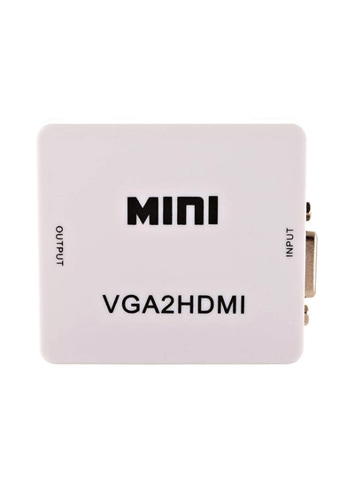 VGA To HDMI HD Video Converter white