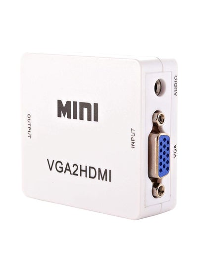 VGA To HDMI HD Video Converter white