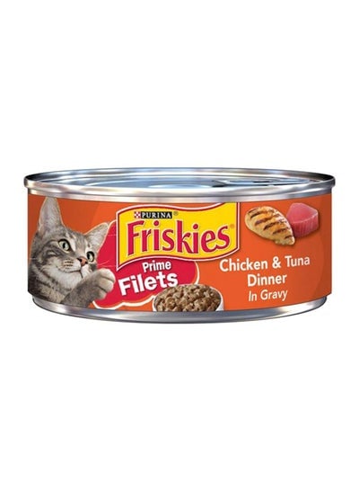 Friskies Prime Filets Chicken And Tuna Dinner In Gravy 156grams