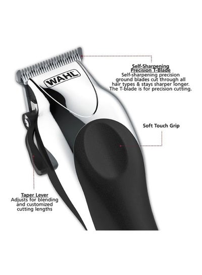 Deluxe Chrome Pro Hair Beard Clipping And Trimming Black/Silver