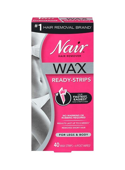 Pack Of 2 Wax Ready-Strips For Legs And Body White 7.4X7.4X1.5