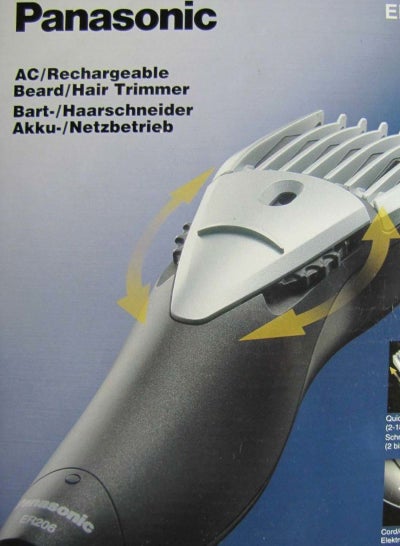 Rechargeable, Wet/Dry Beard & Hair Trimmer, 12 Cutting Lengths Grey/White