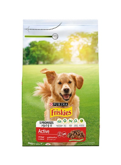 Friskies Active Dog Food With Beef 3kg