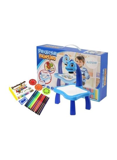 18-Piece Projector Painting Set Blue/Green/Yellow