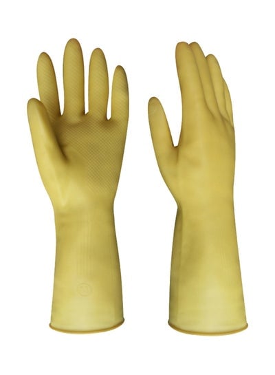 Pair Of Household Cleaning Gloves Yellow L
