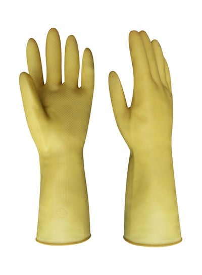Pair Of Household Cleaning Gloves Yellow M