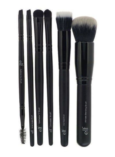 6-Piece Flawless Face Brush Kit Black/White