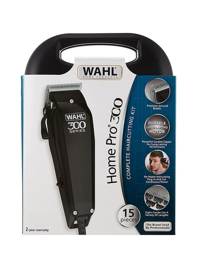 Home Pro 300 Series Corded Hair Clipper Kit Black/Silver