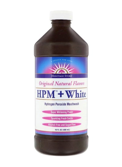 HPM Plus White Hydrogen Peroxide Mouthwash