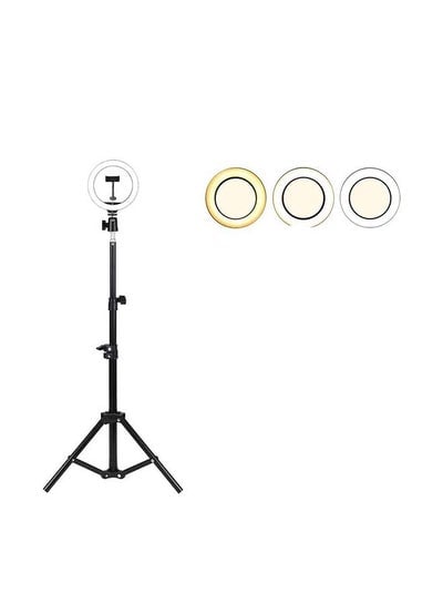 10 inch Ring Light with Tripod Stand White
