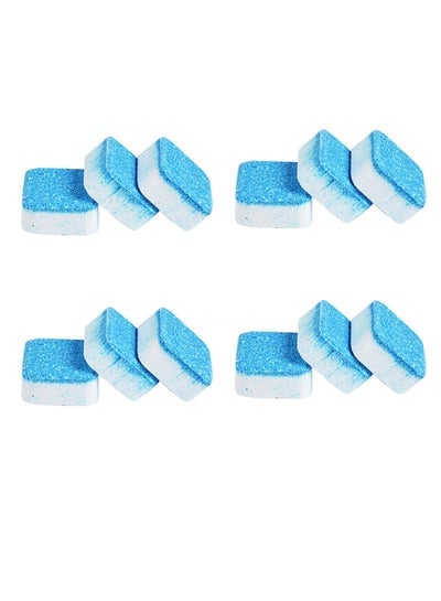 12-Piece Washing Machine Cleaning Effervescent Tablet Set Blue