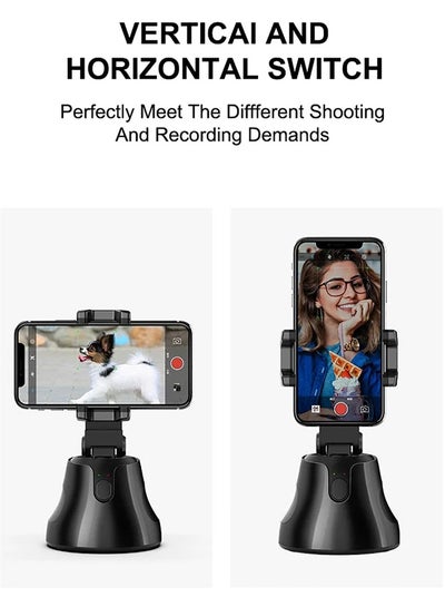 360°Cradle Head Selfie Smart Shooting Camera Phone Mount Black