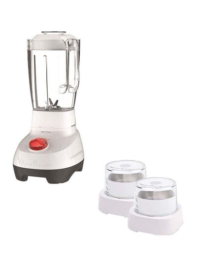 Superblender Kitchen Blender, Large Capacity, 2 stainless Steel Accessories Grster and Grinder, 2 speeds, Pulse, 4 removable blades 2.0 L 700.0 W LM207127 White/Clear
