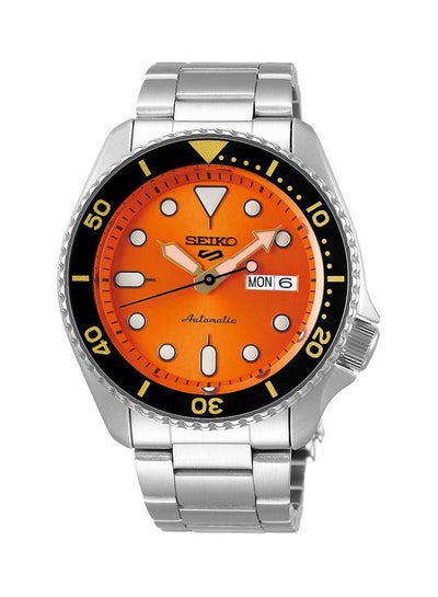 Men's Round Shape Stainless Steel Analog Wrist Watch 43 mm - Silver - SRPD59K1