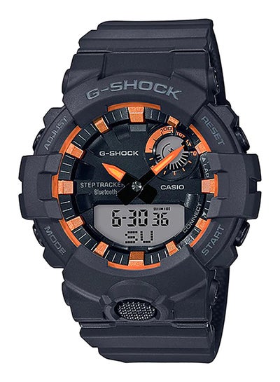 Men's Round Shape Resin Band Analog & Digital Wrist Watch 49 mm - Black - GBA-800SF-1ADR