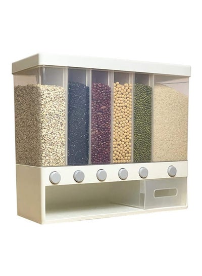 Wall-mounted Grains Food Dispenser White 40x17x24.5cm