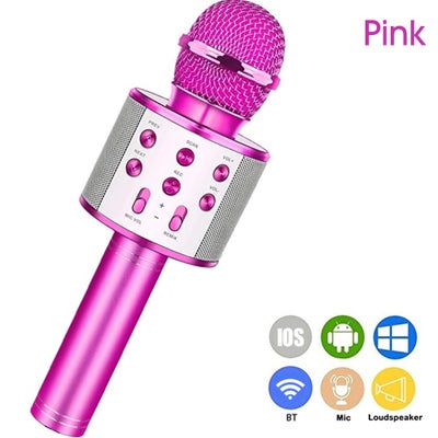 WS-858 Wireless Handheld Karaoke Microphone PAA2385P_P Pink