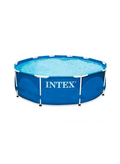 Portable Foldable Lightweight Durable Backyard Prism Frame Round Swimming Pool 305x76cm