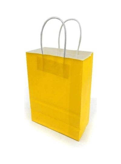 Pack Of 12 Paper Gift Bag Yellow