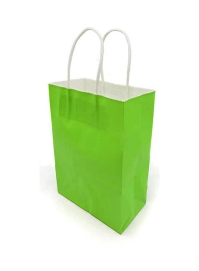 Pack Of 12 Paper Gift Bag Green