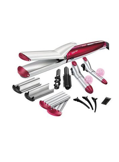 Multi Styler 10-In-1 Hair Styler 6 Style Settings For Perfect Hair Style With Curling, Straightening, Crimping, Waver, Spiral Plates And Hair Pins Shock, Break Proof - MS22SDE, Purple Purple 800grams