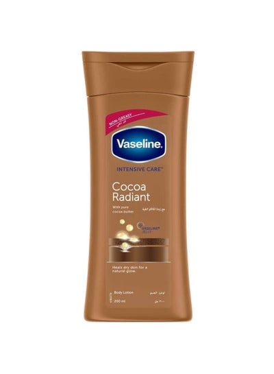 Vaseline Lotion intensive care cocoa radiant made with 100% pure cocoa butter for a natural glow Brown 200ml