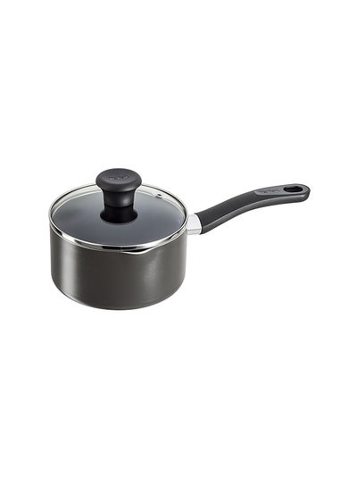 Delicia Non-Stick Tawa Frying Pan Aluminum, B1548784 + Delicia Sauce Pan With Lid, Black, Aluminium B1542284 Black 28cm