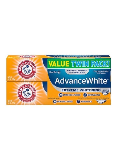 2-Piece Advanced Toothpaste Set White 170grams