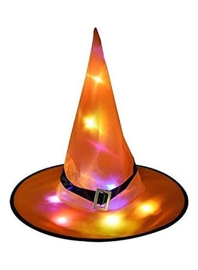 Halloween Glowing Witch Hat With LED Light For Costume and Decoration 35 x 38cm