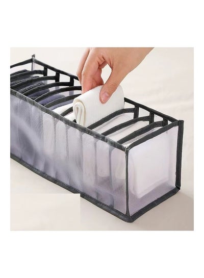Stylish Underwear Organizer Storage Baskets Bin Clear/Black