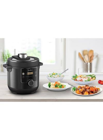Turbo Cuisine Maxi Fast Multicooker, Easy, Versatile, Perfect Cooking Results, 10 Automatic Cooking Programs, Manual Mode, Electric Pressure Cooker 7.5 L 1200 W CE777827 Black