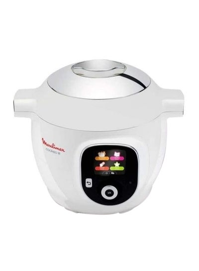 Cookeo + Multicooker, 100 Built-In Recipes, Dedicated App, 4 Guided-Menu Systems, Pressure Cooking, Steaming, Browning, Simmering, Slow Cooking, Reheating 6 L 1450 W CE851127 White